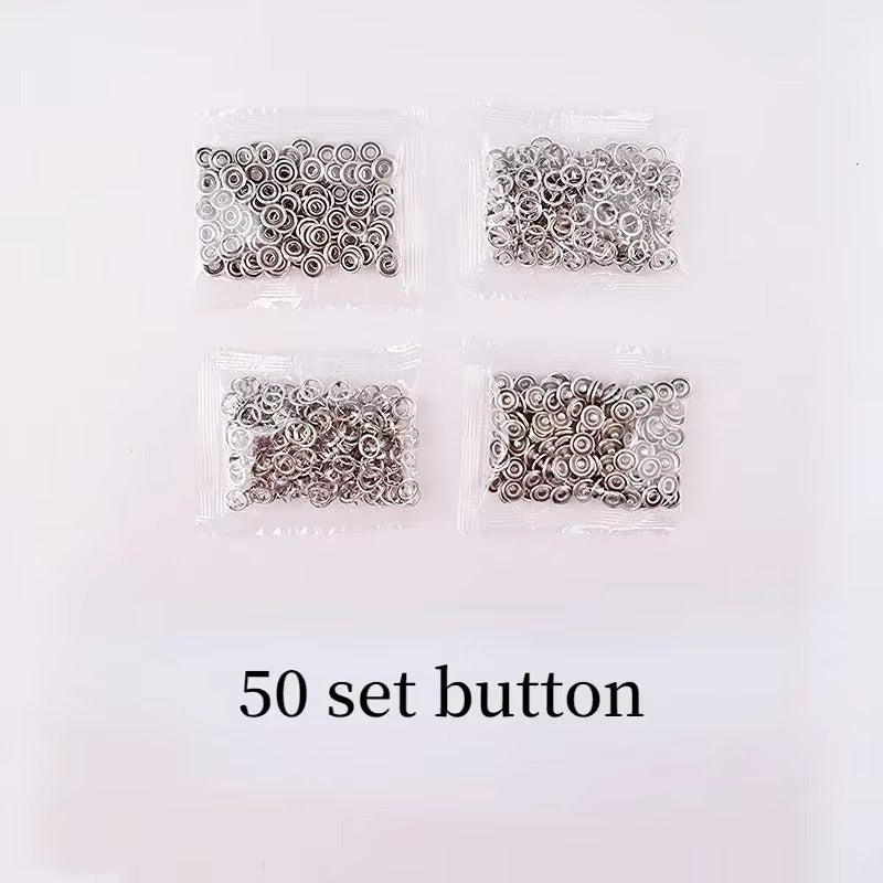 Plier Tool with 50 Metal Snap Buttons Kit